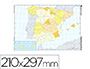 MAPA MUDO COLOR DIN A4 ESPAA POLITICO