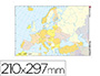MAPA MUDO COLOR DIN A4 EUROPA POLITICO