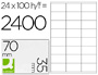 ETIQUETA ADHESIVA Q-CONNECT KF10645 -TAMAO 70X35 MM FOTOCOPIADORA LASER INK-JET CAJA CON 100 HOJAS DIN A4