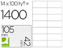 ETIQUETAS ADESIVAS Q-CONNECT DIN A4 105 X 42 MM