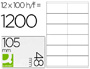 ETIQUETAS ADESIVAS Q-CONNECT DIN A4 105 X 48 MM
