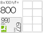 ETIQUETAS ADESIVAS Q-CONNECT DIN A4 99,1 X 67,7 MM