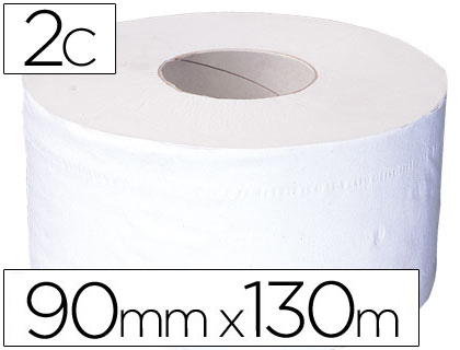 Rollo papel industrial pasta pura 2 capas 400m (2uds) - Muñoz Bosch