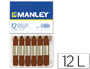 LAPIS DE CERA MANLEY 12 UNIDADES PARDO