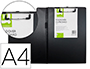 CARPETA Q-CONNECT MINICLIPS PLSTIC DIN A4 NEGRA