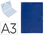 PASTA DE ELASTICOS LIDERPAPEL DIN A3 AZUL