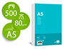 PAPEL LIDERPAPEL A5 80G/M2 LISO PAQUETE DE 500 HOJAS