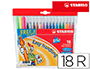 MARCADOR STABILO TRIO 18 CORES