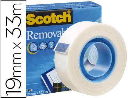 Cinta Transparente Scotch®, 19 mm x 33 m, 144/Caja