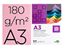 CARTOLINA LIDERPAPEL DIN A3 180 GR ROSA PACK DE 10