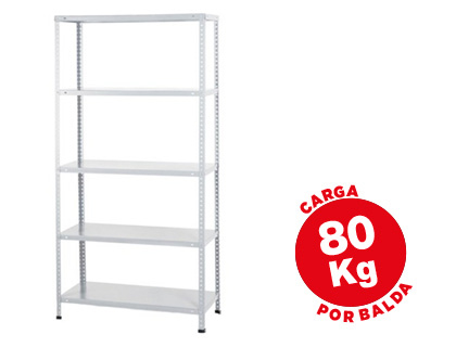 Estanteria Metalica Ar Storage 200X100X60Cm 4 Estantes 430Kg Por Estante  Bandejas de Maderasin Tornillos Azul Naranja