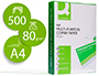 PAPEL FOTOCOPIADORA Q-CONNECT ECONOMY DIN A4 80 GRAMOS PAQUETE DE 500 HOJAS