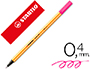 MARCADOR STABILO PONTA DE FIBRA POINT 88 ROSA 0,4 