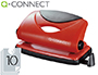 FURADOR Q-CONNECT CAPACIDADE 10 FOLHAS VERMELHO
