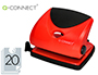 FURADOR Q-CONNECT CAPACIDADE 20 FOLHAS VERMELHO