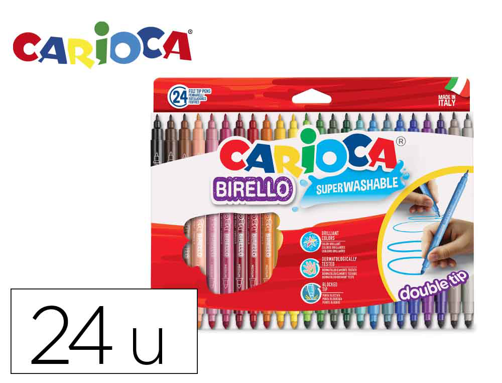 RESPONSABILIDAD SOCIAL ONTIME, S.L.  ROTULADOR CARIOCA BIRELLO BIPUNTA  CAJA DE 24 COLORES SURTIDOS