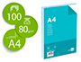 PAPEL LIDERPAPEL DIN A4 80 GR EMBALAGEM DE 100 FOL