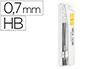 MINAS LIDERPAPEL GRAFITE 0,7 MM HB TUBO DE 12 MINA