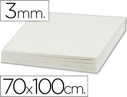 CARTON PLUMA 10 MM 70X100 CM BLANCO