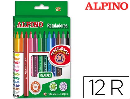 c / 6 rotuladores alpino pastel r: ar001004. .