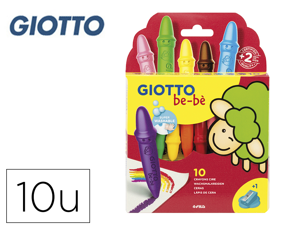 Compra Lapices cera giotto bebe super schoolpack de 40 unidades + 2  sacapauntas