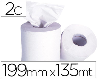 PAPEL SECAMANOS DAHI 2 CAPAS CELULOSA GOFRADA 195 MM X 145 MT (159988)