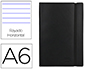 LIVRO APONTAMENTOS LIDERPAPEL PAUTADO DIN A6 PRETO