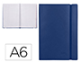 LIBRETA INDICE LIDERPAPEL SIMILPIEL A6 120 HOJAS 70G/M2 COLOR AZUL