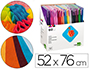 PAPEL SEDA LIDERPAPEL 52X76 CM EXPOSITOR 60 BOLSAS DE 5 HOJAS 12 COLORES SURTIDOS