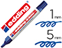 MARCADOR EDDING 3300 N.3 AZUL PONTA BISELADA