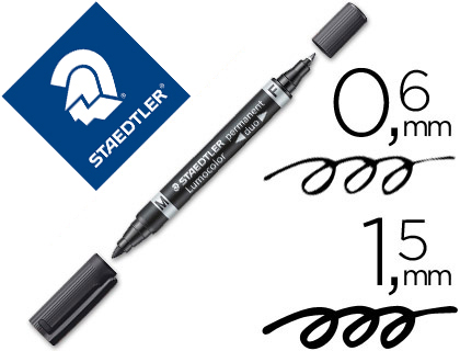 Staedtler Lumocor 318 Caja 10 Rotuladores Permanentes 0.6mm Negro