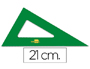 ESQUADRO LIDERPAPEL 21 CM PLASTICO VERDE