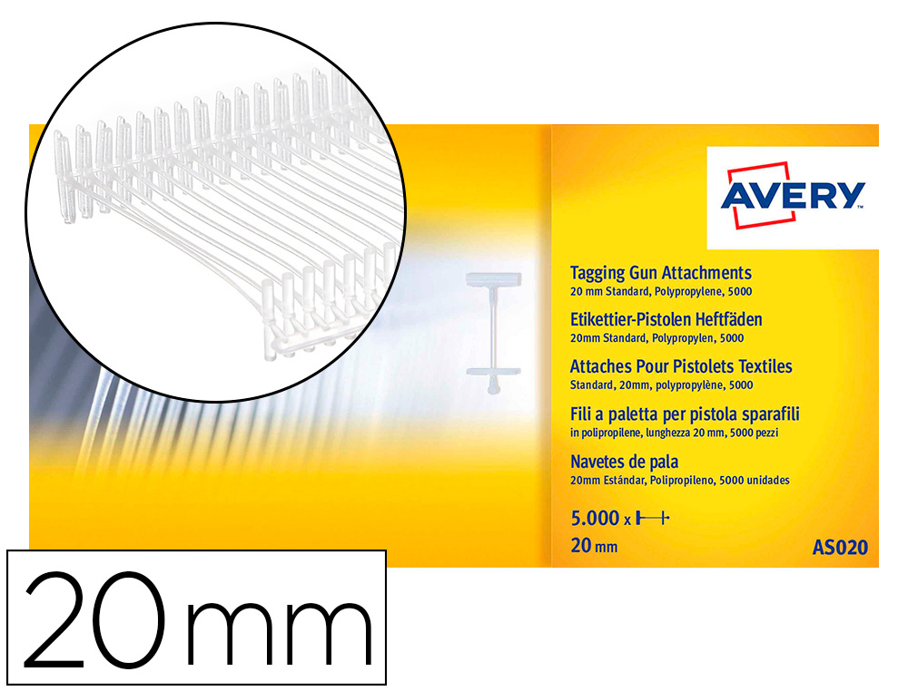 RECARGA NAVETES AVERY PARA PISTOLA DE ETIQUETAS -21 MM