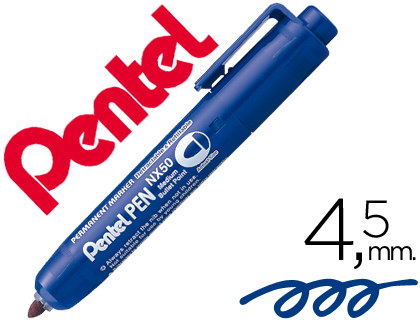 MARCADOR PENTEL NX50 PERMANENTE PONTA REDEONDA RETRACTIL 4,5