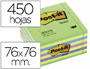 BLOCO DE NOTAS ADESIVAS POST-IT 76X76 MM CUBO COR 
