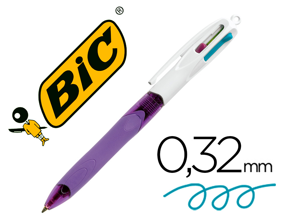 Bolsa 4 Boligrafos Bic Cristal Colores con Ofertas en Carrefour