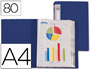 CAPA CATALOGO LIDERPAPEL 80 BOLSAS DIN A4 AZUL 