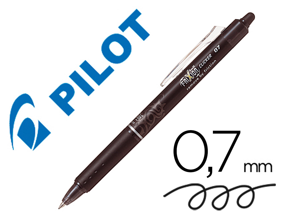 Boligrafo pilot frixion clicker borrable 0,7 mm punta media azul en blister