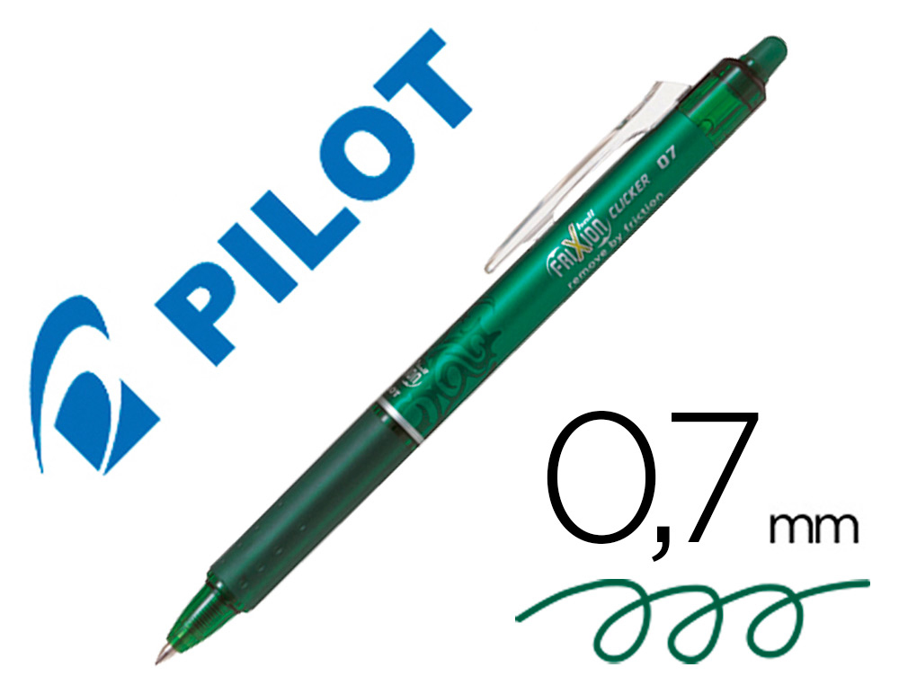 HIVA  BOLIGRAFO PILOT FRIXION CLICKER BORRABLE 0,7 MM COLOR VERDE