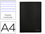 CADERNO AGRAFADO LIDERPAPEL CAPA PRETA DIN A4 80 F