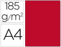 CARTOLINA GUARRO DIN A4 VERMELHO 185 GR PACK DE 50