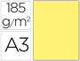 CARTOLINA GUARRO DIN A3 AMARELO 185 GR PACK DE 50 