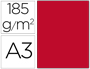 CARTOLINA GUARRO DIN A3 VERMELHO 185 GR PACK DE 50