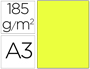 CARTOLINA GUARRO DIN A3 AMARELO LIMAO 185 GR PACK 