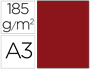 CARTOLINA GUARRO DIN A3 GRANATE 185 GR PACK DE 50 