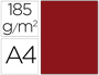 CARTOLINA GUARRO DIN A4 GRANATE 185 GR PACK DE 50 