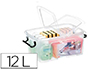 CONTENEDOR PLASTICO CEP 12 LITROS 405X295X183 MM TRANSPARENTE CON TAPA Y CIERRE HERMETICO