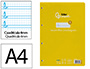 RECAMBIO LIDERPAPEL A4 PAUTAGUIA 100 HOJAS 75 G CUADRICULADO PAUTADO 4 MM CON MARGEN 4 TALADROS