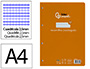 RECAMBIO LIDERPAPEL A4 PAUTAGUIA 100 HOJAS 75 G/M2 CUADRICULADO PAUTADO 2,5 MM CON MARGEN 4 TALADROS