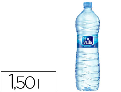 Agua mineral natural Font Vella botella de 500 ml (59190)